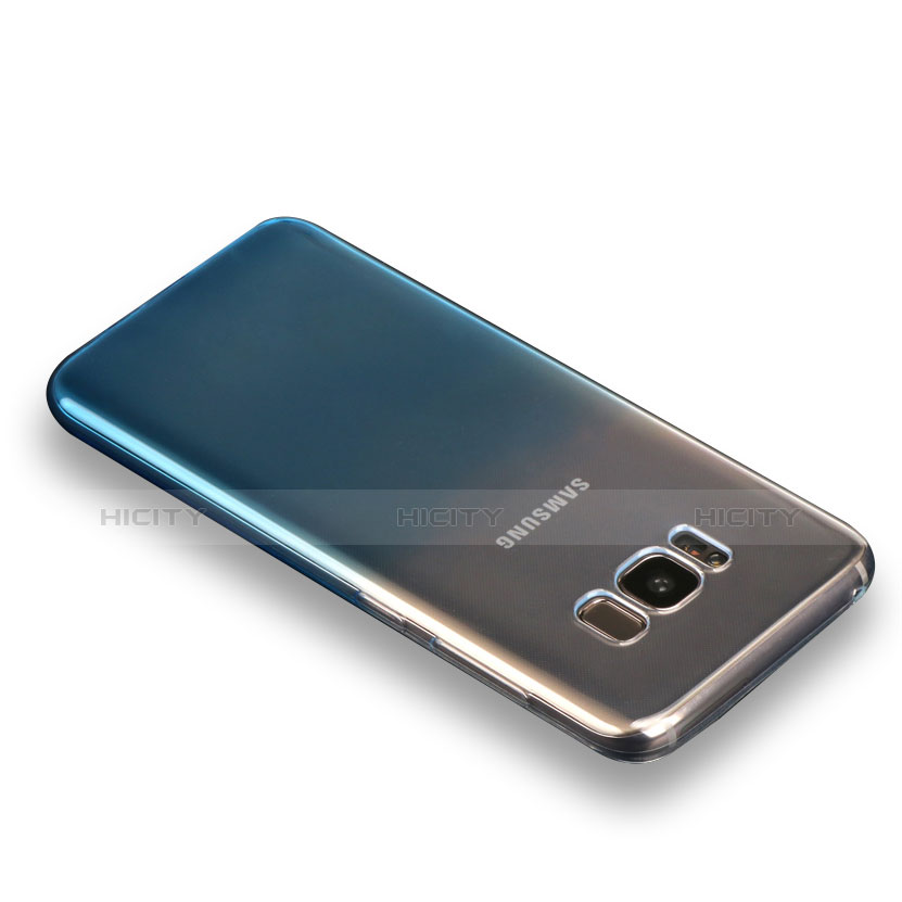 Custodia Silicone Trasparente Ultra Sottile Morbida Sfumato per Samsung Galaxy S8 Blu