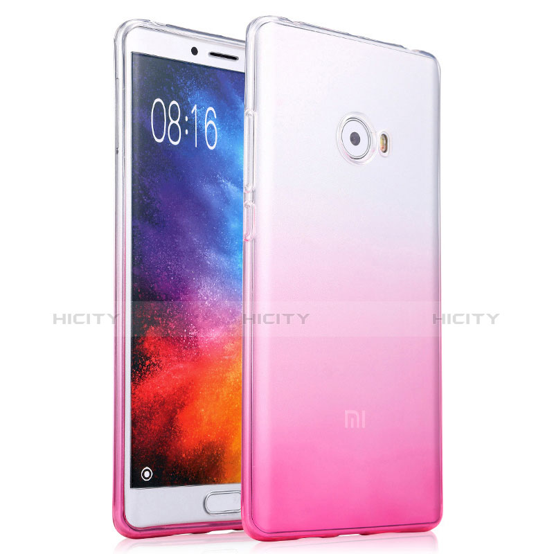 Custodia Silicone Trasparente Ultra Sottile Morbida Sfumato per Xiaomi Mi Note 2 Special Edition Rosa