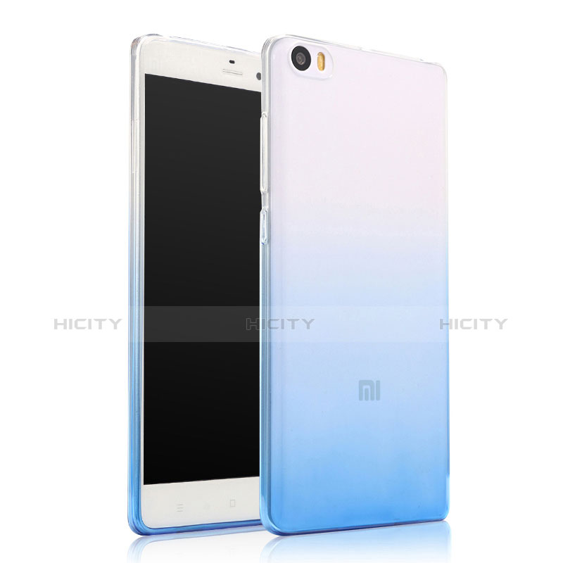 Custodia Silicone Trasparente Ultra Sottile Morbida Sfumato per Xiaomi Mi Note Blu
