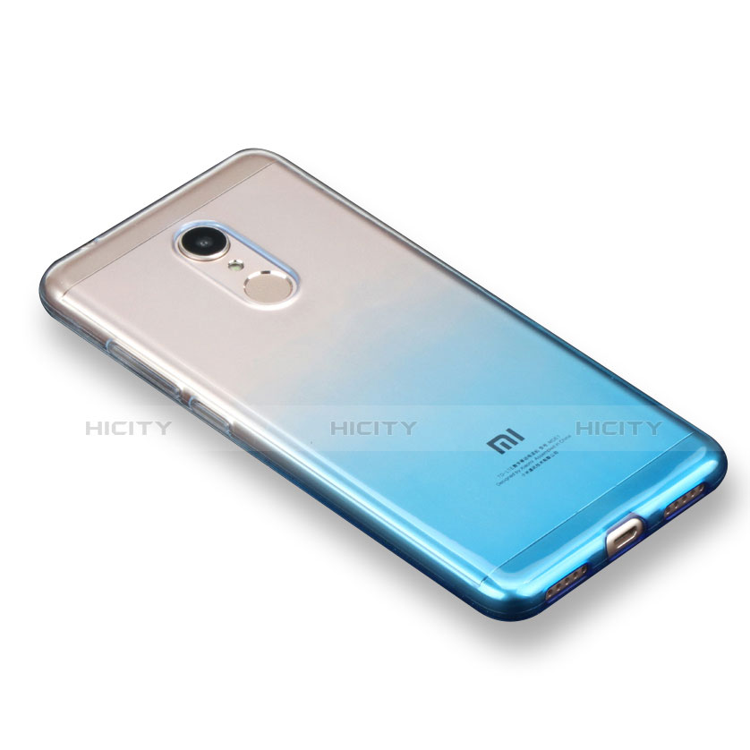 Custodia Silicone Trasparente Ultra Sottile Morbida Sfumato per Xiaomi Redmi 5 Blu
