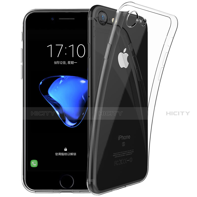 Custodia Silicone Trasparente Ultra Sottile Morbida T01 per Apple iPhone SE3 2022 Chiaro