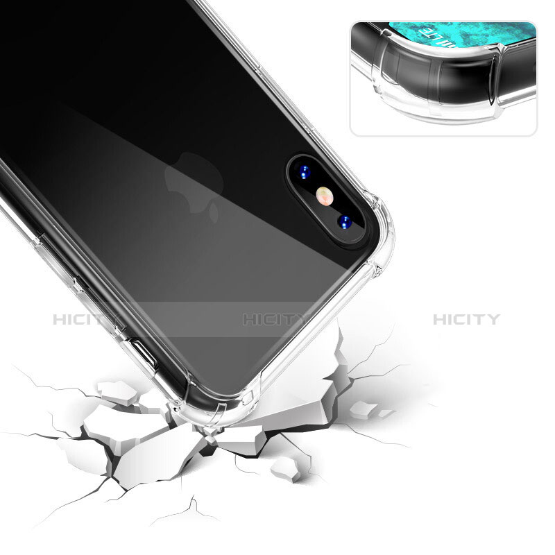 Custodia Silicone Trasparente Ultra Sottile Morbida T01 per Apple iPhone X Chiaro