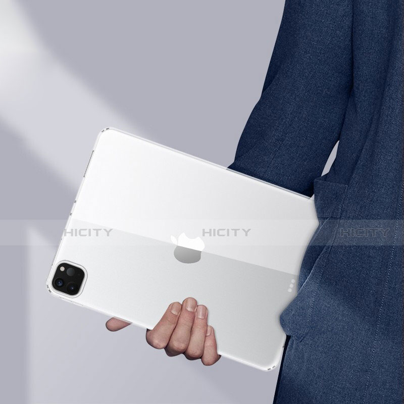 Custodia Silicone Trasparente Ultra Sottile Morbida T02 per Apple iPad Pro 12.9 (2020) Chiaro