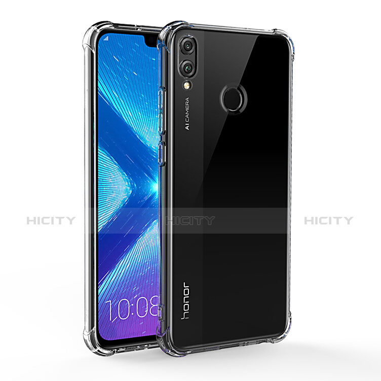 Custodia Silicone Trasparente Ultra Sottile Morbida T02 per Huawei Honor 8X Chiaro