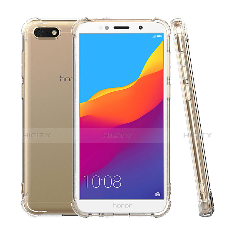 Custodia Silicone Trasparente Ultra Sottile Morbida T02 per Huawei Honor Play 7 Chiaro