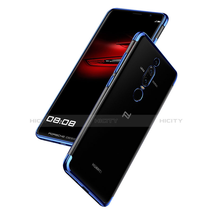 Custodia Silicone Trasparente Ultra Sottile Morbida T02 per Huawei Mate RS Blu