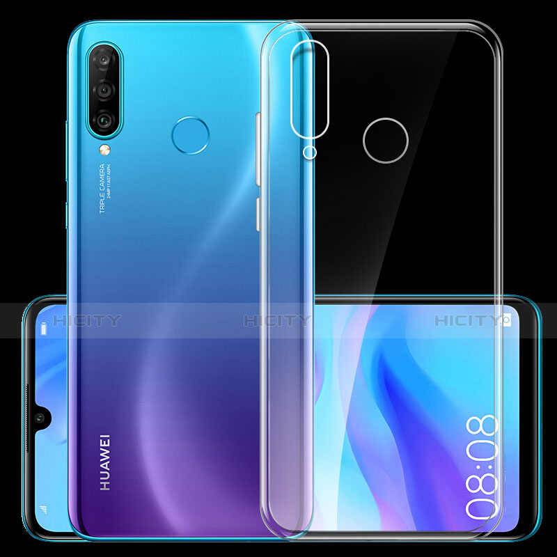 Custodia Silicone Trasparente Ultra Sottile Morbida T02 per Huawei Nova 4e Chiaro