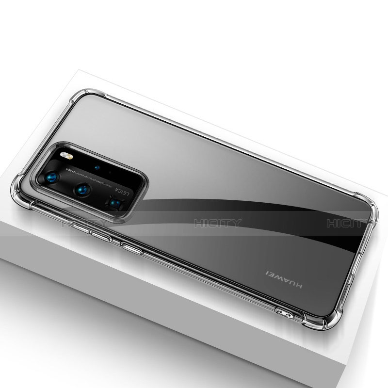 Custodia Silicone Trasparente Ultra Sottile Morbida T02 per Huawei P40 Pro Chiaro
