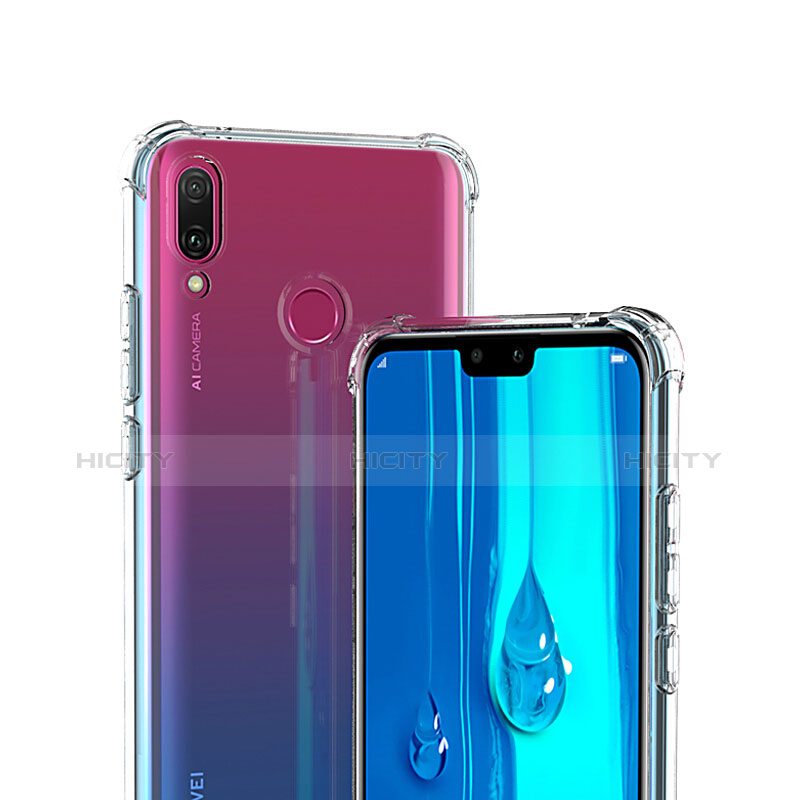 Custodia Silicone Trasparente Ultra Sottile Morbida T02 per Huawei Y9 (2019) Chiaro
