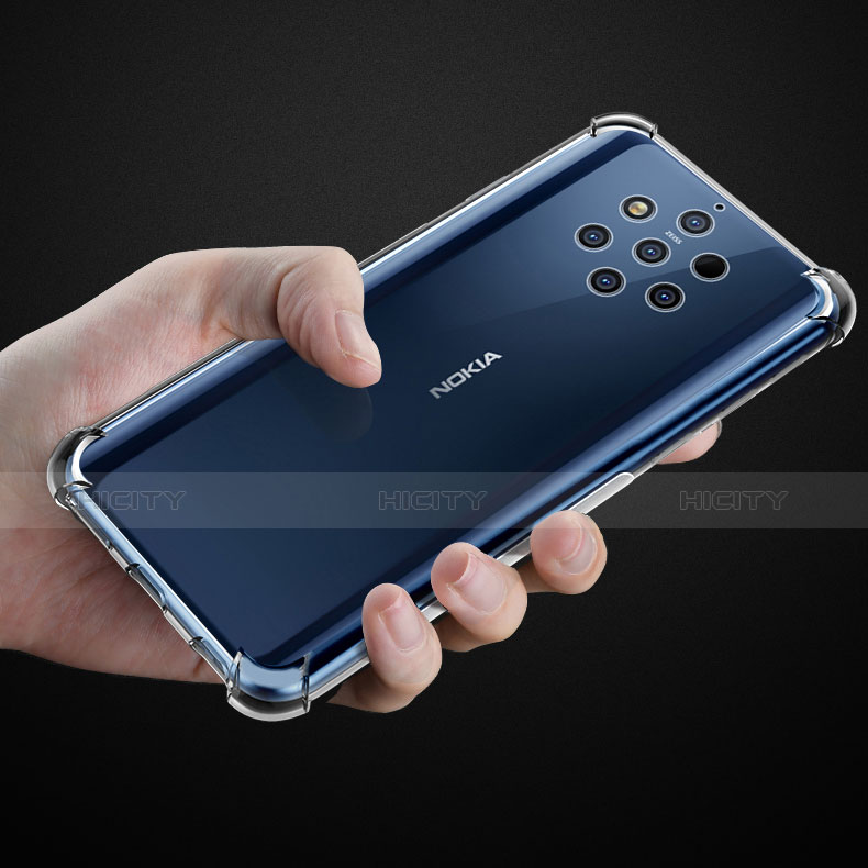 Custodia Silicone Trasparente Ultra Sottile Morbida T02 per Nokia 9 PureView Chiaro