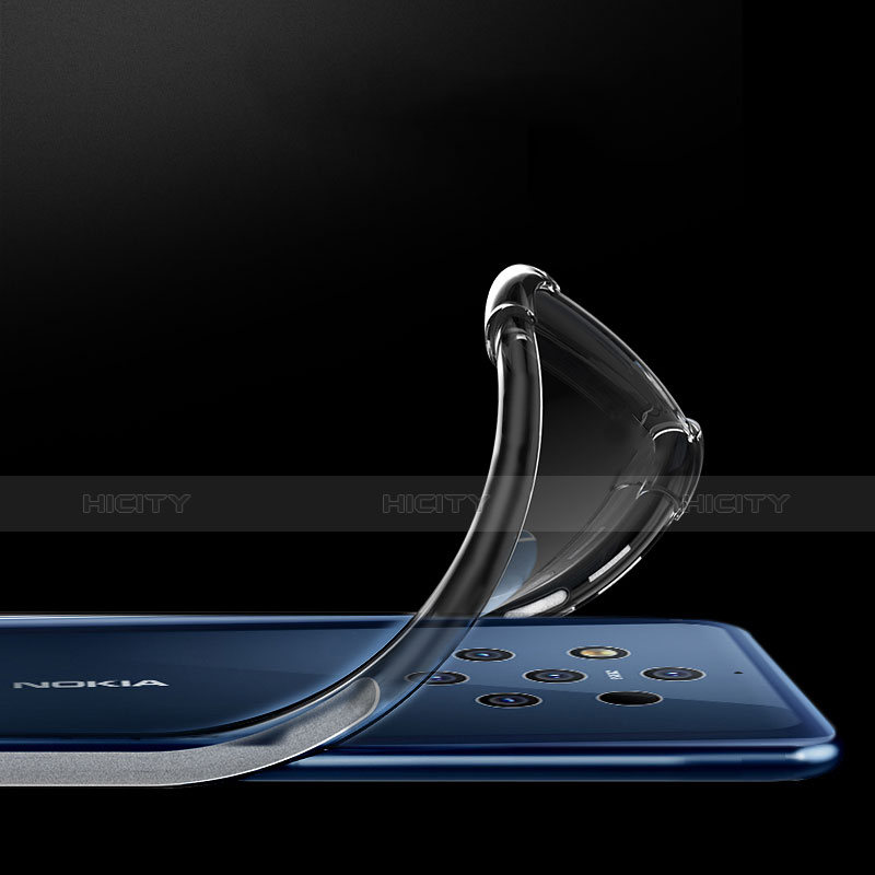 Custodia Silicone Trasparente Ultra Sottile Morbida T02 per Nokia 9 PureView Chiaro