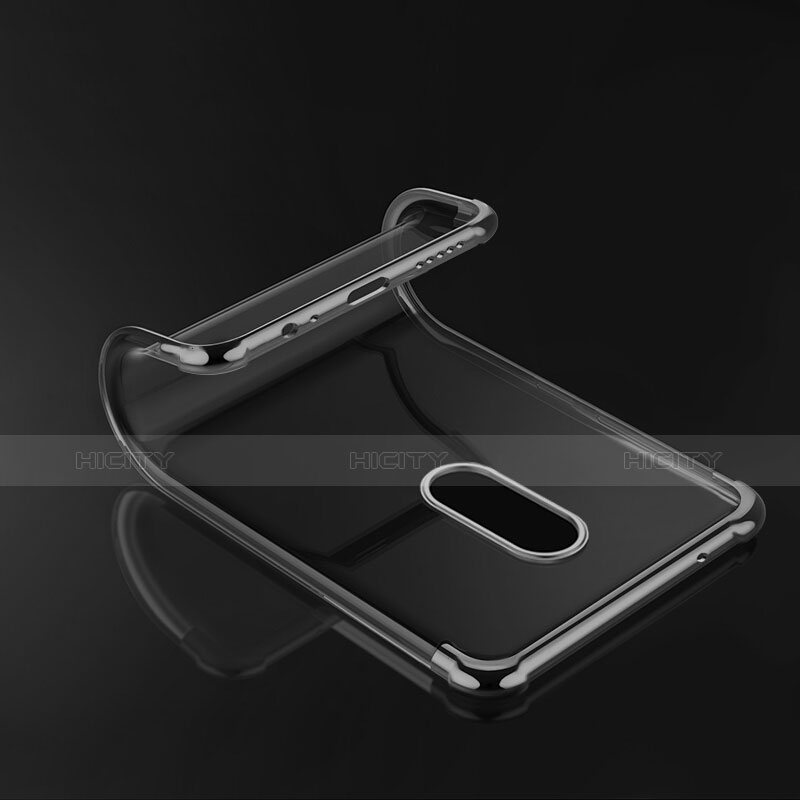 Custodia Silicone Trasparente Ultra Sottile Morbida T02 per OnePlus 6 Nero