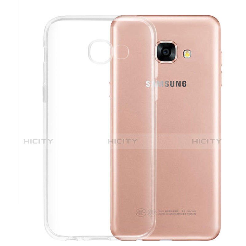 Custodia Silicone Trasparente Ultra Sottile Morbida T02 per Samsung Galaxy A5 (2017) Duos Chiaro