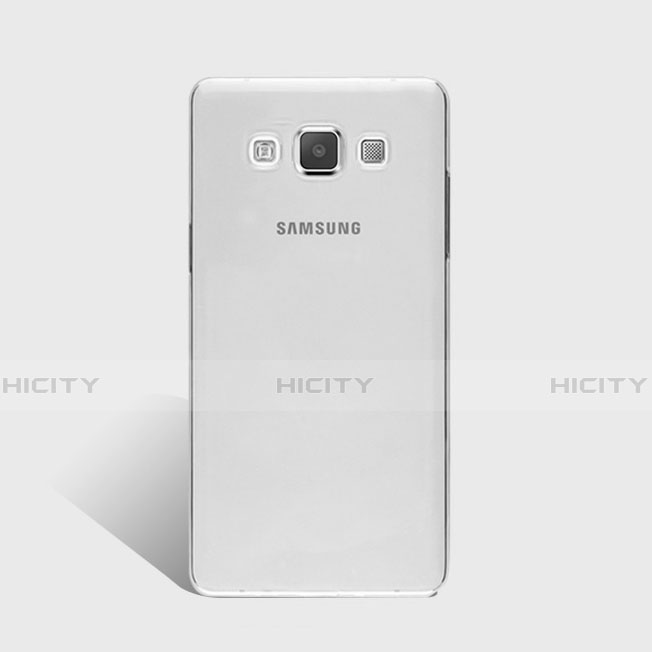 Custodia Silicone Trasparente Ultra Sottile Morbida T02 per Samsung Galaxy A7 Duos SM-A700F A700FD Chiaro