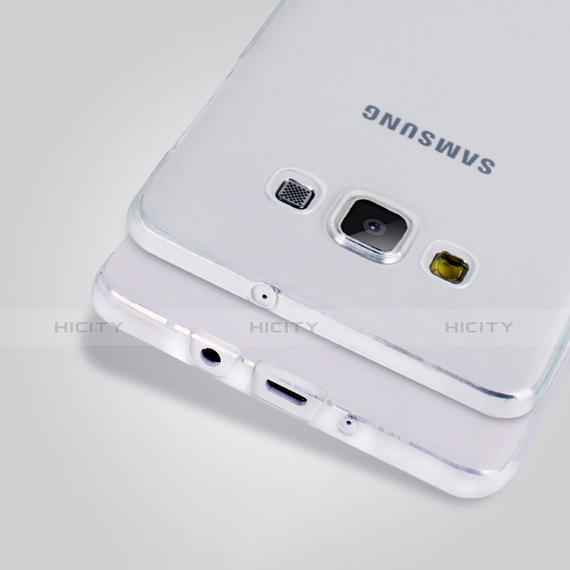 Custodia Silicone Trasparente Ultra Sottile Morbida T02 per Samsung Galaxy A7 SM-A700 Chiaro