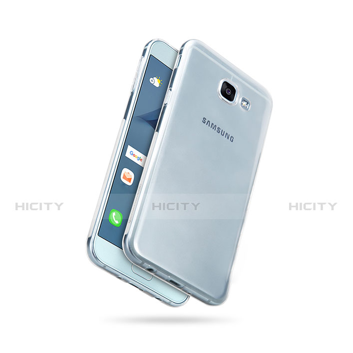 Custodia Silicone Trasparente Ultra Sottile Morbida T02 per Samsung Galaxy A8 (2016) A8100 A810F Chiaro