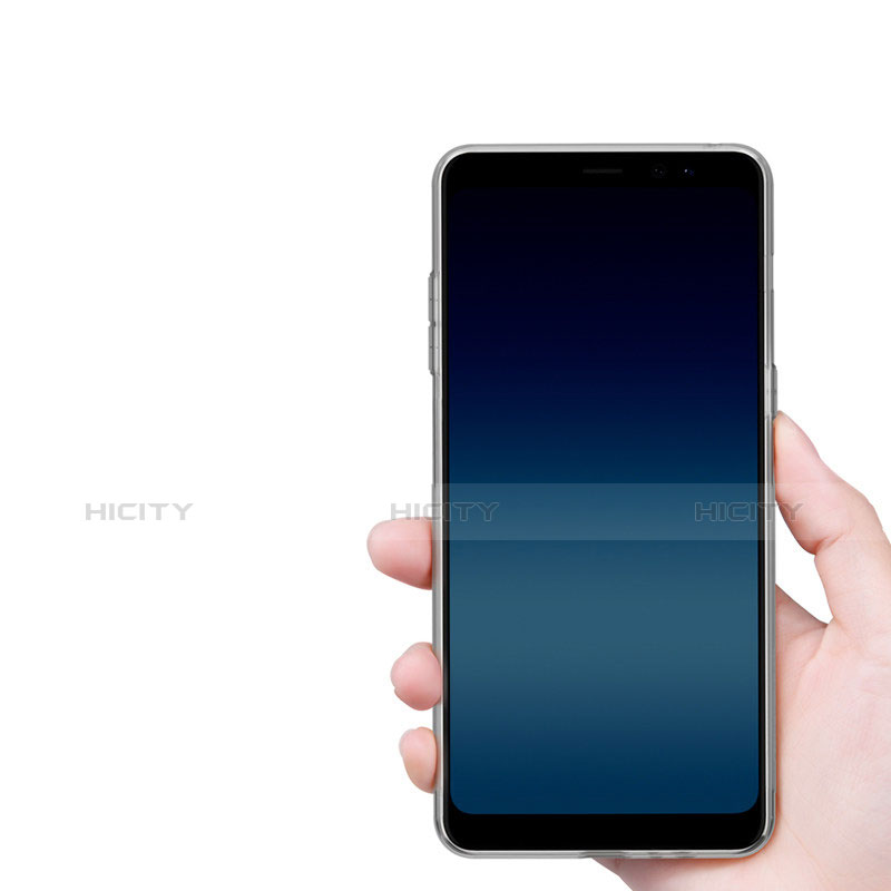 Custodia Silicone Trasparente Ultra Sottile Morbida T02 per Samsung Galaxy A8+ A8 Plus (2018) A730F Chiaro