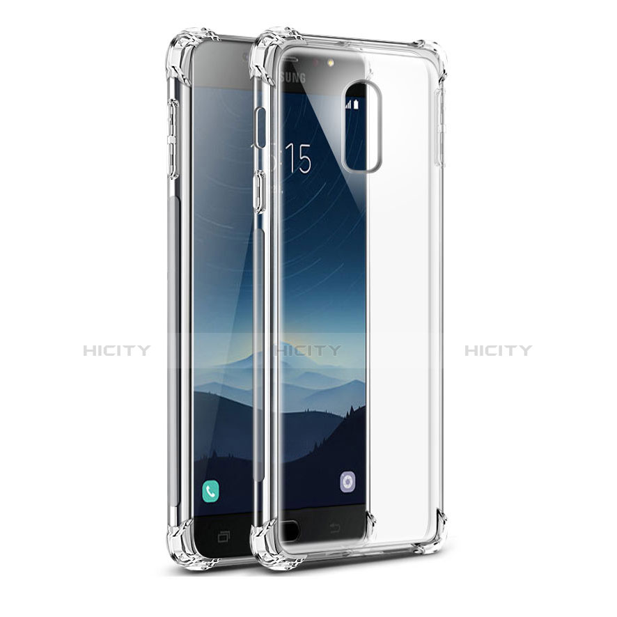 Custodia Silicone Trasparente Ultra Sottile Morbida T02 per Samsung Galaxy C7 (2017) Chiaro