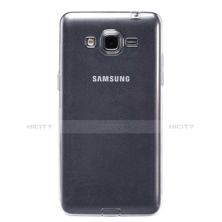 Custodia Silicone Trasparente Ultra Sottile Morbida T02 per Samsung Galaxy Grand Prime SM-G530H Chiaro