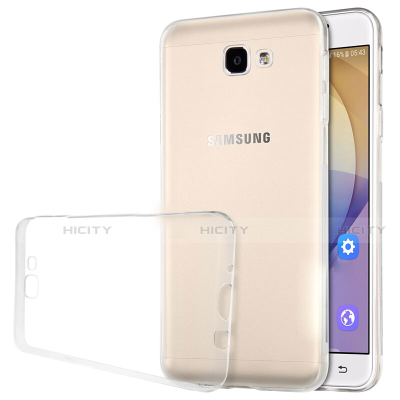 Custodia Silicone Trasparente Ultra Sottile Morbida T02 per Samsung Galaxy J7 Prime Chiaro