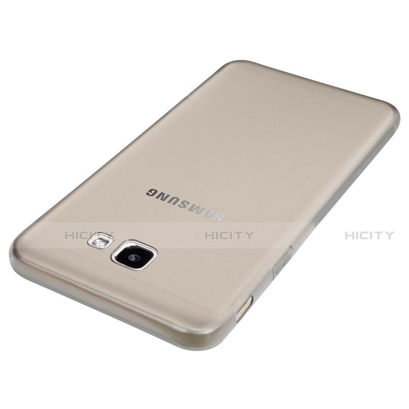 Custodia Silicone Trasparente Ultra Sottile Morbida T02 per Samsung Galaxy J7 Prime Grigio
