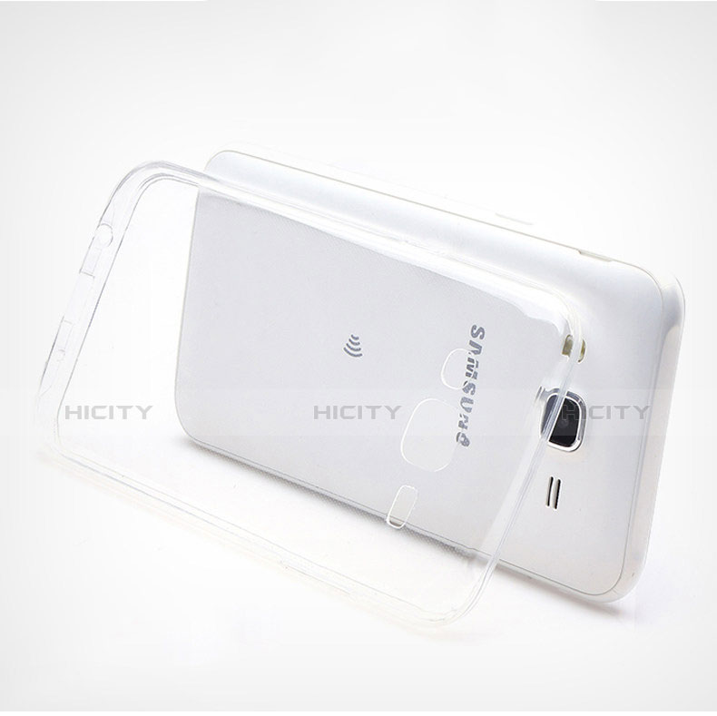 Custodia Silicone Trasparente Ultra Sottile Morbida T02 per Samsung Galaxy J7 SM-J700F J700H Chiaro