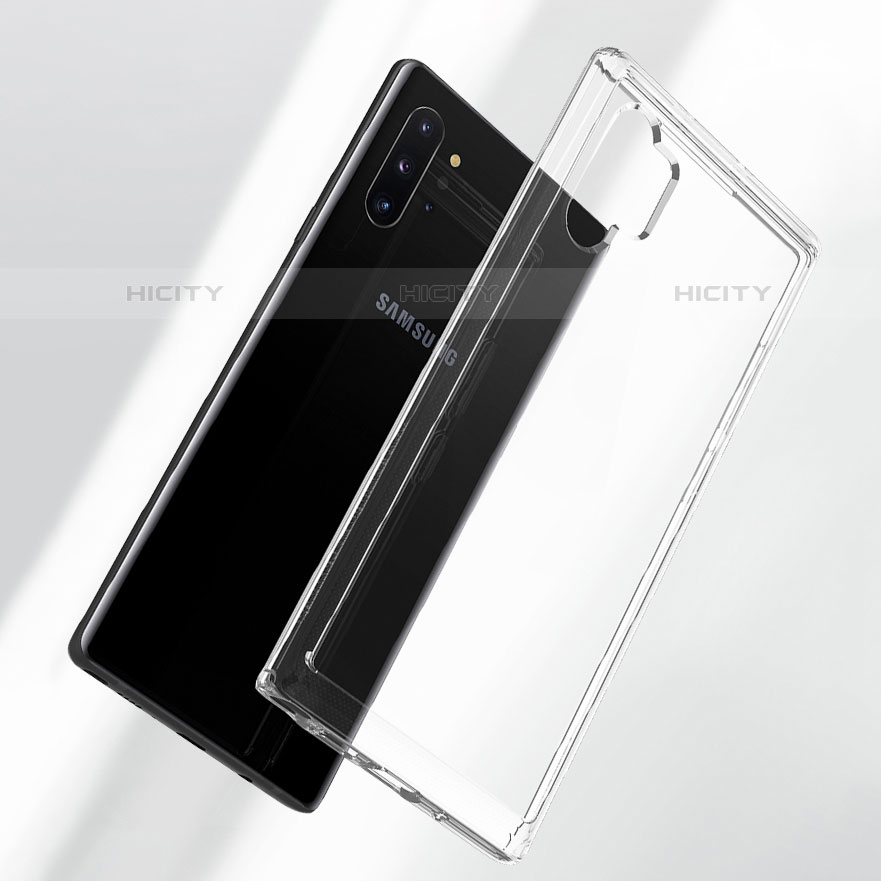 Custodia Silicone Trasparente Ultra Sottile Morbida T02 per Samsung Galaxy Note 10 Plus Chiaro