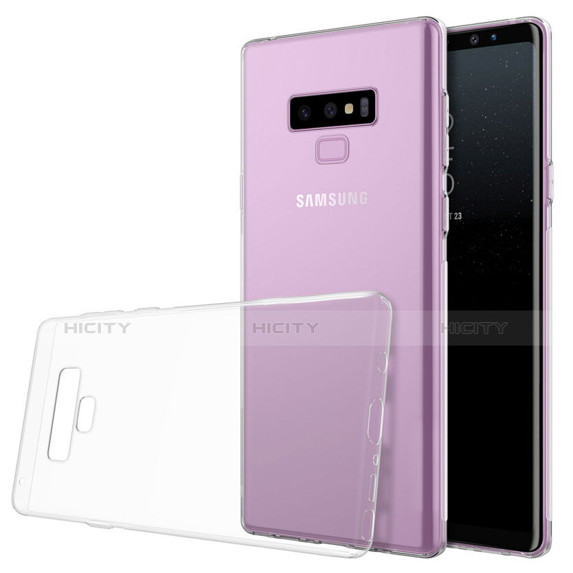 Custodia Silicone Trasparente Ultra Sottile Morbida T02 per Samsung Galaxy Note 9 Chiaro