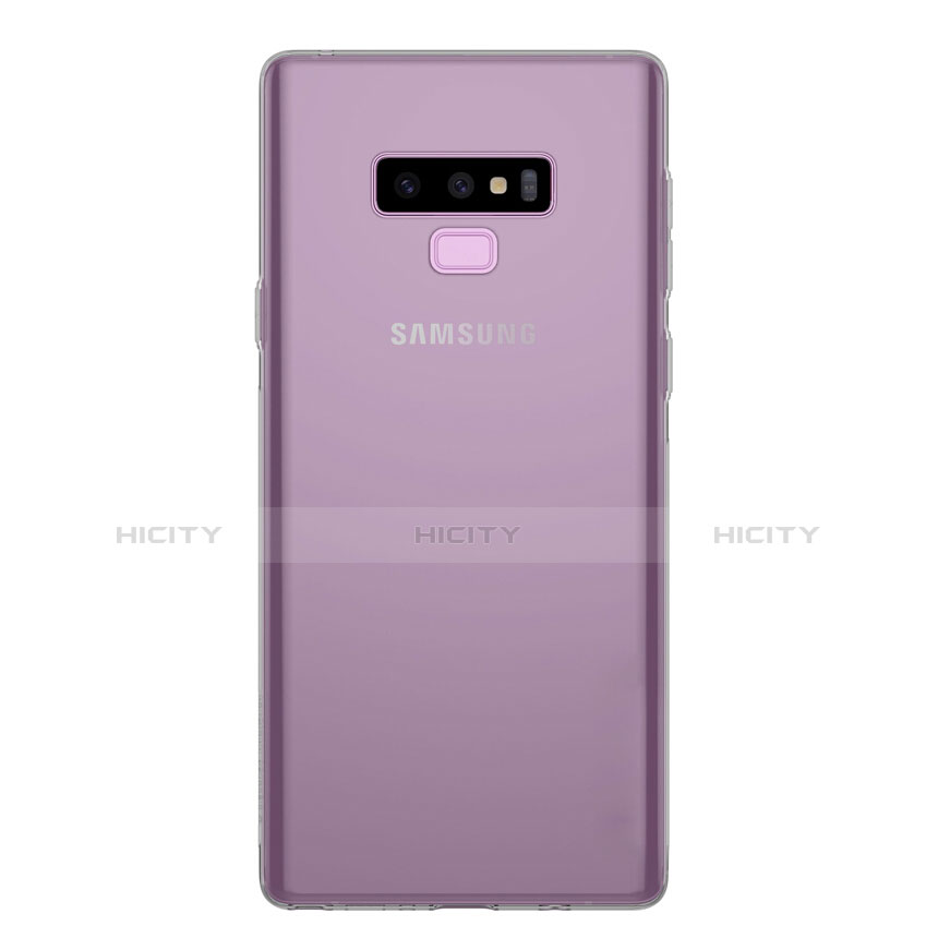 Custodia Silicone Trasparente Ultra Sottile Morbida T02 per Samsung Galaxy Note 9 Grigio