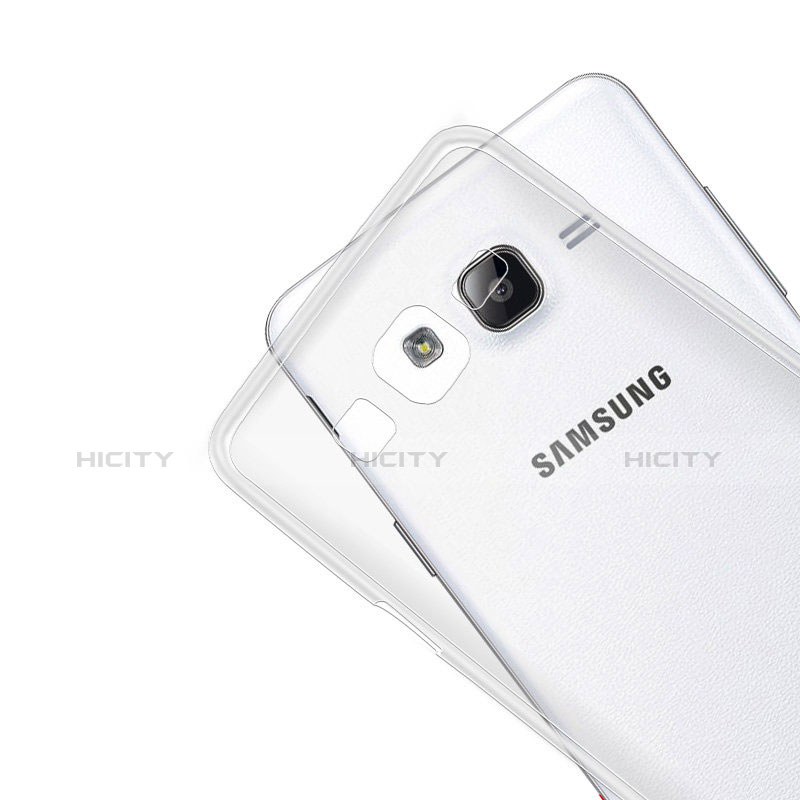 Custodia Silicone Trasparente Ultra Sottile Morbida T02 per Samsung Galaxy On5 G550FY Chiaro