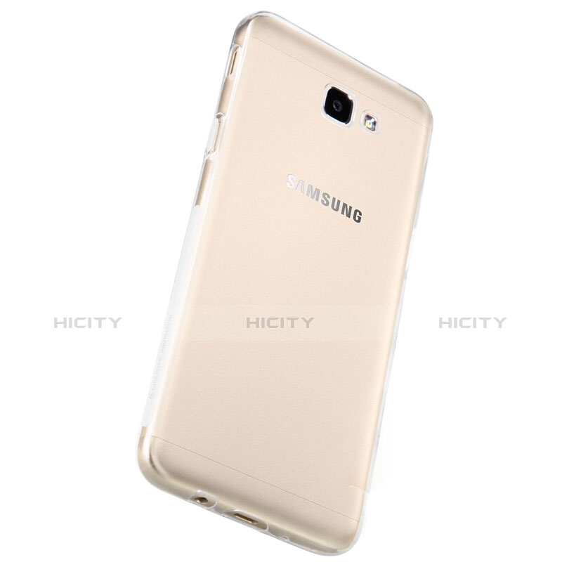 Custodia Silicone Trasparente Ultra Sottile Morbida T02 per Samsung Galaxy On7 (2016) G6100 Chiaro