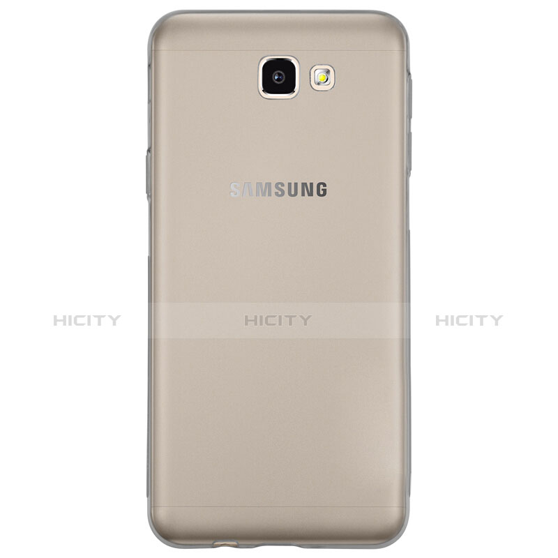 Custodia Silicone Trasparente Ultra Sottile Morbida T02 per Samsung Galaxy On7 (2016) G6100 Grigio