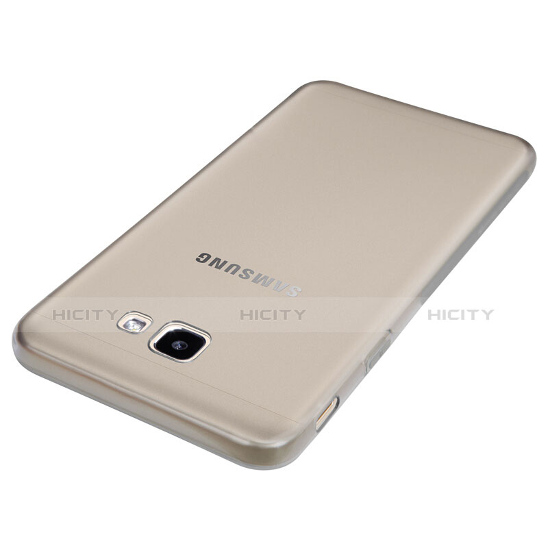 Custodia Silicone Trasparente Ultra Sottile Morbida T02 per Samsung Galaxy On7 (2016) G6100 Grigio