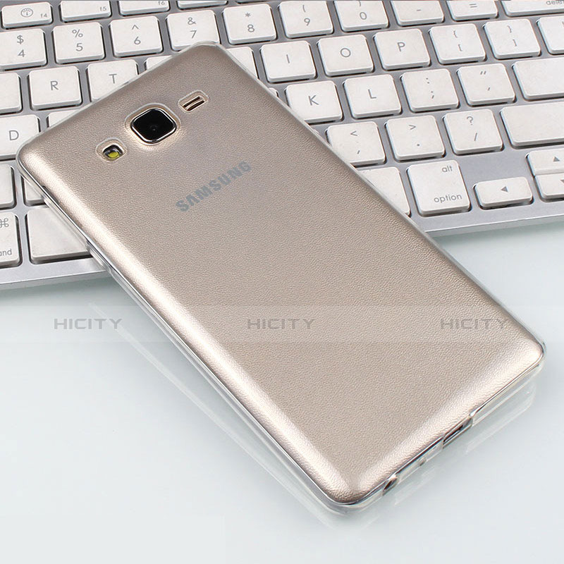Custodia Silicone Trasparente Ultra Sottile Morbida T02 per Samsung Galaxy On7 G600FY Chiaro