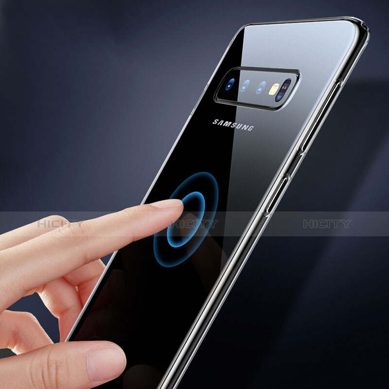 Custodia Silicone Trasparente Ultra Sottile Morbida T02 per Samsung Galaxy S10 Plus Chiaro