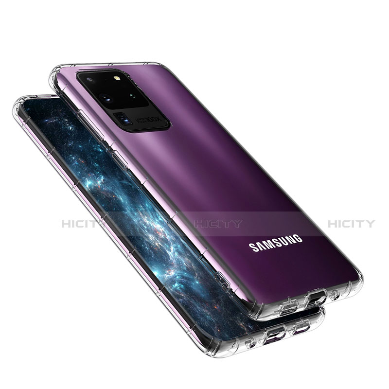 Custodia Silicone Trasparente Ultra Sottile Morbida T02 per Samsung Galaxy S20 Ultra Chiaro