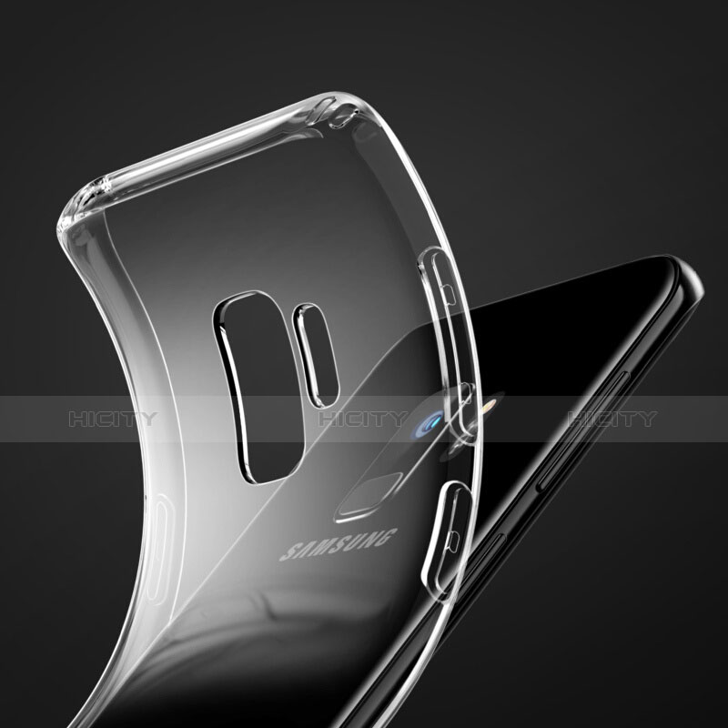 Custodia Silicone Trasparente Ultra Sottile Morbida T02 per Samsung Galaxy S9 Chiaro