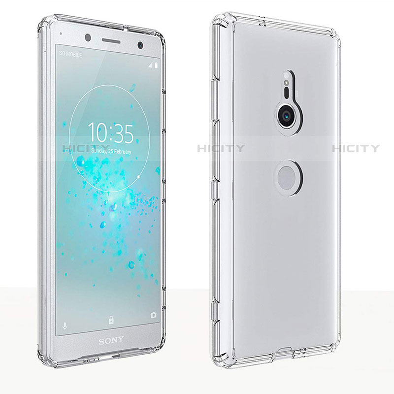 Custodia Silicone Trasparente Ultra Sottile Morbida T02 per Sony Xperia XZ3 Chiaro