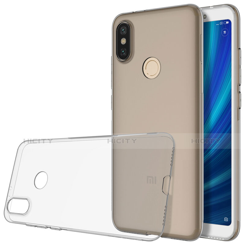 Custodia Silicone Trasparente Ultra Sottile Morbida T02 per Xiaomi Mi A2 Grigio