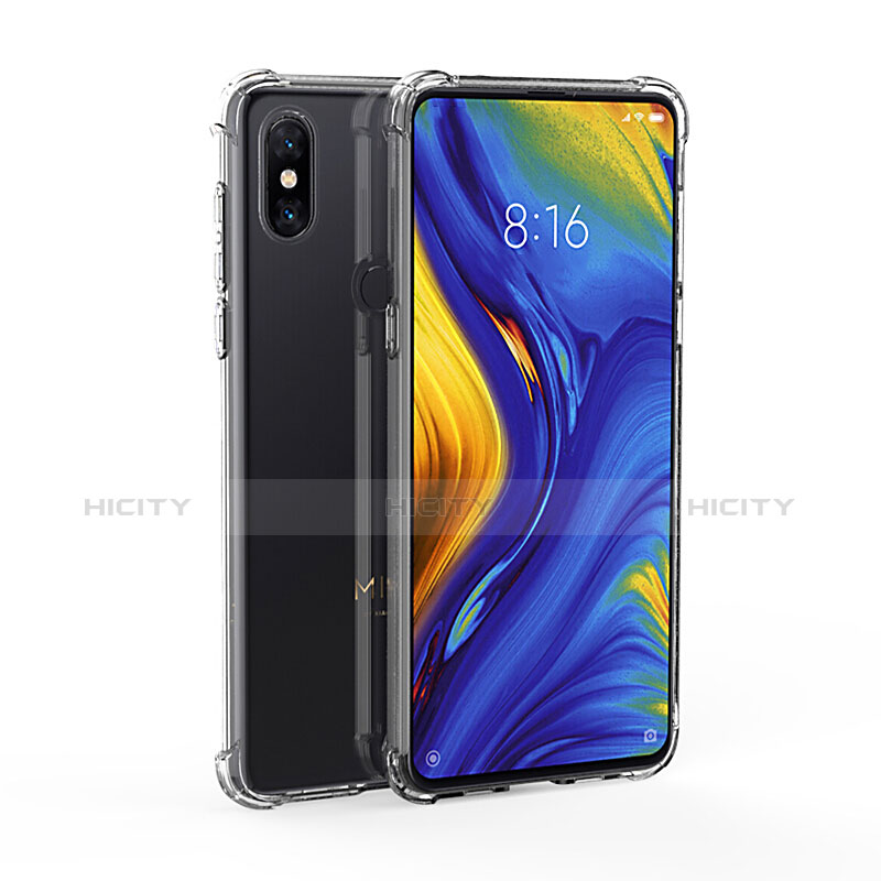 Custodia Silicone Trasparente Ultra Sottile Morbida T02 per Xiaomi Mi Mix 3 Chiaro