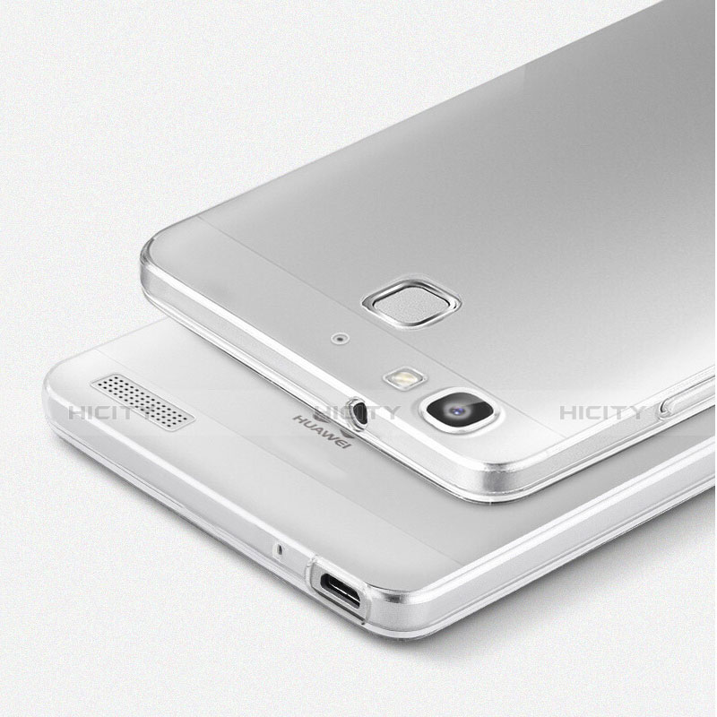 Custodia Silicone Trasparente Ultra Sottile Morbida T04 per Huawei Enjoy 5S Grigio