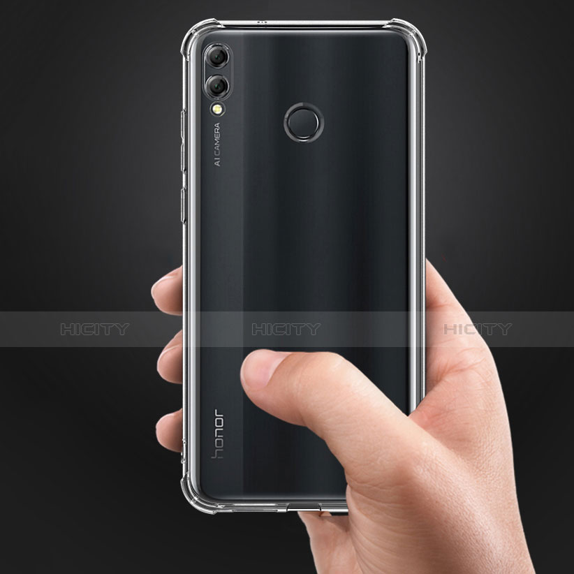 Custodia Silicone Trasparente Ultra Sottile Morbida T04 per Huawei Honor 8X Max Chiaro