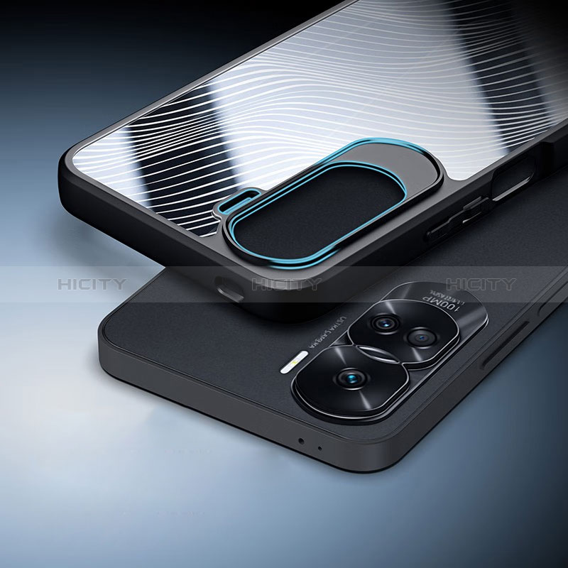 Custodia Silicone Trasparente Ultra Sottile Morbida T04 per Huawei Honor 90 Lite 5G Nero