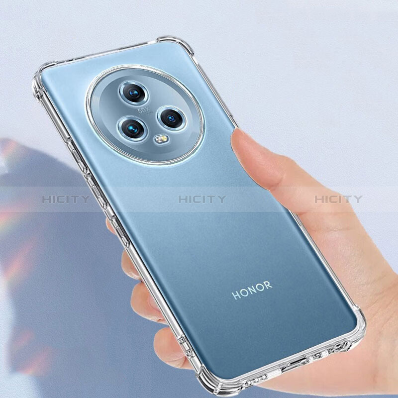 Custodia Silicone Trasparente Ultra Sottile Morbida T04 per Huawei Honor Magic5 5G Chiaro