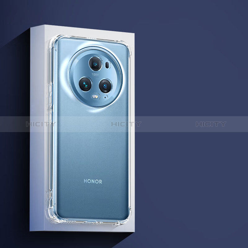 Custodia Silicone Trasparente Ultra Sottile Morbida T04 per Huawei Honor Magic5 Pro 5G Chiaro