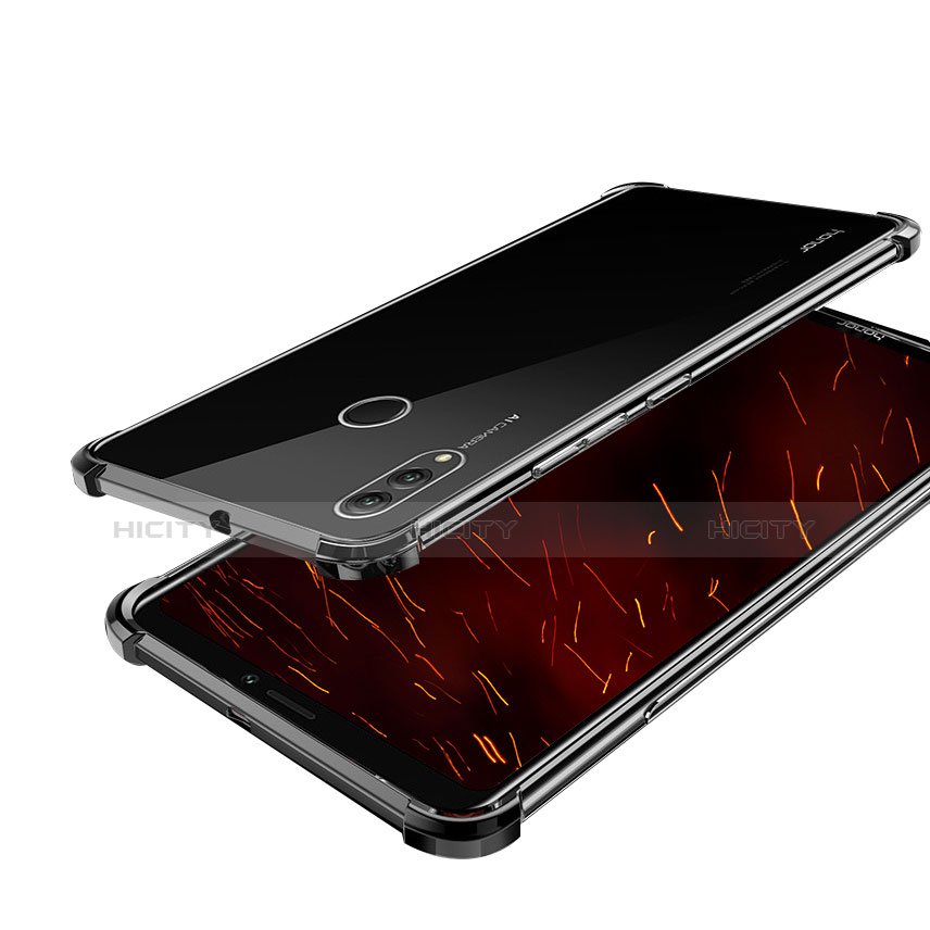 Custodia Silicone Trasparente Ultra Sottile Morbida T04 per Huawei Honor Note 10 Nero