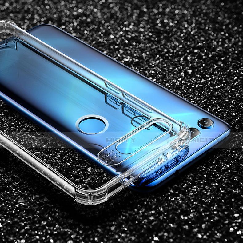 Custodia Silicone Trasparente Ultra Sottile Morbida T04 per Huawei Honor View 20 Chiaro