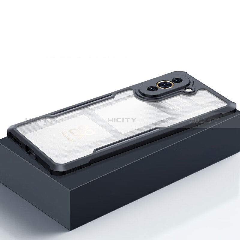 Custodia Silicone Trasparente Ultra Sottile Morbida T04 per Huawei Nova 10 Nero