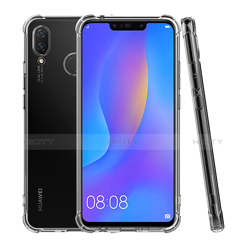 Custodia Silicone Trasparente Ultra Sottile Morbida T04 per Huawei Nova 3i Chiaro