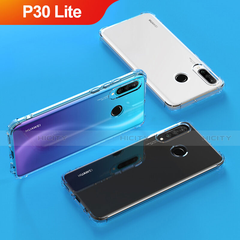 Custodia Silicone Trasparente Ultra Sottile Morbida T04 per Huawei P30 Lite XL Chiaro